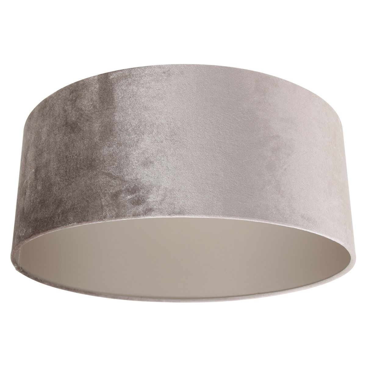 Grijs/Taupe Velours Lampenkap K1066GS ⌀50cm met E27 support