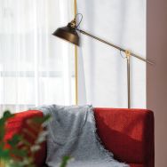 Lampe sur pied Nove 1322BR avec douille E27 et abat-jour de 22 cm