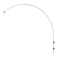 Staalkleurige boog wandlamp Sparkled Light 1481ST zonder kap - Staal - Elektronica, Kunststof, Metaal - Steinhauer