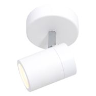 Witte 1-lichts spot Upround 2486W inclusief lichtbron - Wit - Elektronica, Kunststof, Metaal - Steinhauer
