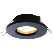 Inbouwspot Pélite Spot 2488ZW zwarte badkamerspot Ø10 cm - Zwart - Elektronica, Kunststof, Metaal - Steinhauer