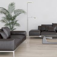 Vloerlamp Turound 2560ST Staal lees arm - Staal - Elektronica, Glas, Metaal - Steinhauer