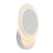 Wandlamp Lido 2564W witte LED lamp Ø17 cm draaibaar - Wit - Elektronica, Kunststof, Metaal - Steinhauer