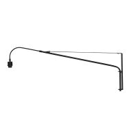 Zwarte wandlamp Elegant Classy 2574ZW zonder kap met E27 fitting - Zwart - Elektronica, Kunststof, Metaal - Steinhauer