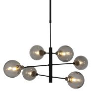Hanglamp Constellation 2709ZW Zwart draaibaar E14 fitting - Zwart - Elektronica, Glas, Metaal - Steinhauer