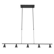 Hanglamp Vortex 3066ZW Zwart 5 lichts lichtkleur instelbaar - Zwart - Elektronica, Kunststof, Metaal - Steinhauer