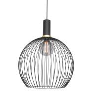 Hanglamp Aureole 3068ZW Zwart draadlamp met E27 fitting Ø45 - Zwart - Elektronica, Kunststof, Metaal - Steinhauer
