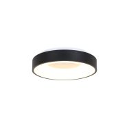 Plafondlamp Ringlede 3086ZW Zwarte LED lamp Ø30cm - Wit, Zwart - Elektronica, Kunststof, Metaal - Steinhauer