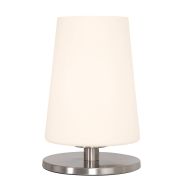 Tafellamp Ancilla 3101ST staal touch on/off met opaal wit glas - Staal - Elektronica, Glas, Metaal - Steinhauer