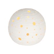 Tafellamp Jazz 3110W Witte maan met lichtgevende gaatjes - Wit - Keramiek - Steinhauer