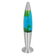 Lavalamp Volcan 3116ST staal met groen blauwe vloeistof - Staal - Elektronica, Glas, Metaal - Steinhauer