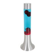 Staalkleurige lavalamp Volcan 3117ST met helder en rode vloeistof - Staal - Elektronica, Glas, Metaal - Steinhauer
