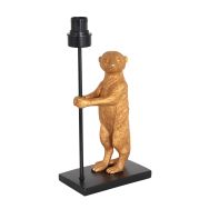 Goud met zwarte tafellamp Animaux 3126ZW E27 fitting - Goud, Zwart - Elektronica, Kunststof, Metaal - Steinhauer