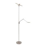 Vloerlamp Soleil 3258ST Staal met verstelbare leesarm - Staal - Elektronica, Kunststof, Metaal - Steinhauer