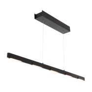 Hanglamp Bloc 3296ZW Zwart met Cable lift - Zwart - Elektronica, Glas, Metaal - Steinhauer