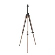 Vloerlamp Triek 3348ZW – zwarte driepoot zonder kap - Zwart - Elektronica, Hout, Metaal - Steinhauer