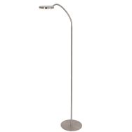 Vloerlamp Platu 3351ST – stalen leeslamp met instelbaar licht - Staal - Elektronica, Kunststof, Metaal - Steinhauer
