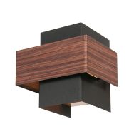 Wandlamp Muro 3367E houtlook G9 wandlamp met warm accent