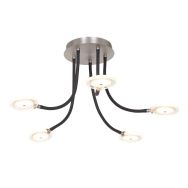 Plafondlamp Turound 3375ST – stalen lamp met glas en LED - Staal - Elektronica, Glas, Metaal - Steinhauer