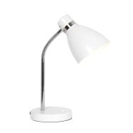 Tafellamp Spring 3391W wit met E27 fitting - Wit - Elektronica, Kunststof, Metaal - Steinhauer