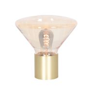 Tafellamp Ambiance 3401ME – messing lamp met amber glas - Messing - Elektronica, Glas, Metaal - Steinhauer