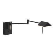 Wandlamp Retina 3402ZW Zwart met USB poorten - Zwart - Elektronica, Kunststof, Metaal - Steinhauer