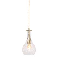 Hanglamp Grazio Glass 3493ME Messing met E14 fitting - Messing - Elektronica, Glas, Metaal - Steinhauer