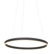 Hanglamp Ringlux 3502ZW zwarte LED ringlamp Ø 60 cm - Zwart - Elektronica, Kunststof, Metaal - Steinhauer