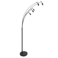 Bamboo Floor Lamp 3671ZW Black 5 lights without shades