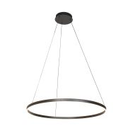 Hanglamp Ringlux 3675ZW zwarte hanglamp met LED ring Ø80