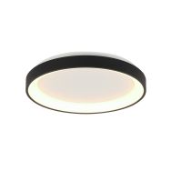 Plafondlamp Ringlede 3690ZW zwarte LED lamp Ø28 cm met uplight