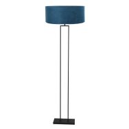 Black floor lamp Stang 3854ZW with blue velvet shade Ø50