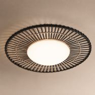 Ceiling lamp Aura 3866ZW black ceiling lamp with bamboo Ø50 cm