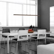 Suspension Bande 3995CA cacao - suspension brun chaud de 150 cm de large avec système de câble
