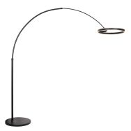 Arc lamp Ringlux 4130ZW black LED floor lamp with allure