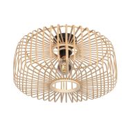 Ceiling lamp Breeza-Beach 4145ZW black with bamboo shade Ø50 cm