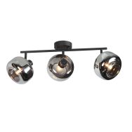 Black 3-Light Ceiling Spotlight Tenebris 4210ZW – Stylish Lighting with Smoke Glass
