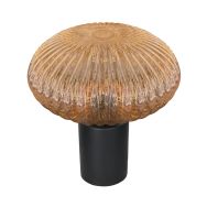 Tischlampe Aurelio 4235ZW mit geripptem Bernstein-UFO-Glas stimmungsvoll