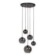 HaloSwap 4281ZW – Schwarze Hängelampe mit Rauchglas im verspielten Design