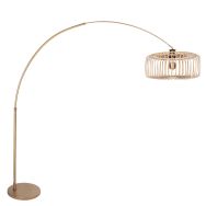 Arc lamp Breeza-Beach 4310BR bronze with bamboo shade Ø50 cm