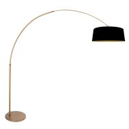 Arc Lamp Luma Dark 4311BR bronze with black linen shade luxurious atmosphere