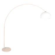 Lampe arc Sparkled Light 4314CR crème avec abat-jour en plastique blanc