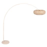 Lamp arc Maze Natural 4319CR crème avec abat-jour en bambou Ø60 cm