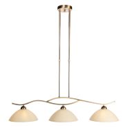 Anthea 4326BR – classic pendant lamp with three amber glass shades