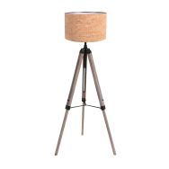 Floor lamp Triek 4344ZW with beige cork shade Ø40 cm