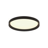 Ceiling lamp Flady 4367ZW black LED lamp Ø30 cm with uplight