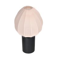 Lampe de table Silura 4385ZW lampe noire avec abat-jour en lin crème