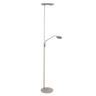 Vloerlamp Zenith 2 4394ST staal met uplight en leesarm