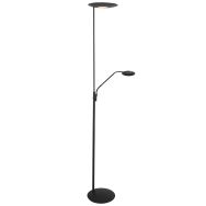 Vloerlamp Zenith 2 4394ZW zwart met uplight en leesarm