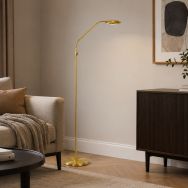 Bodenlampe Zenith 2 Akku 4398ME gebürstetes Messing mit Flexarm
